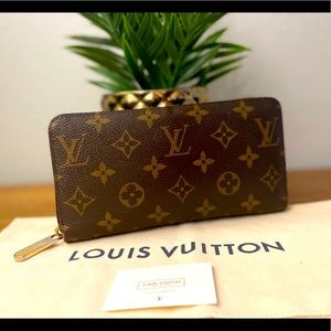 LOUIS VUITTON Zippy Monogram Fuchsia Large Wallet 💯 AUTHENTIC
